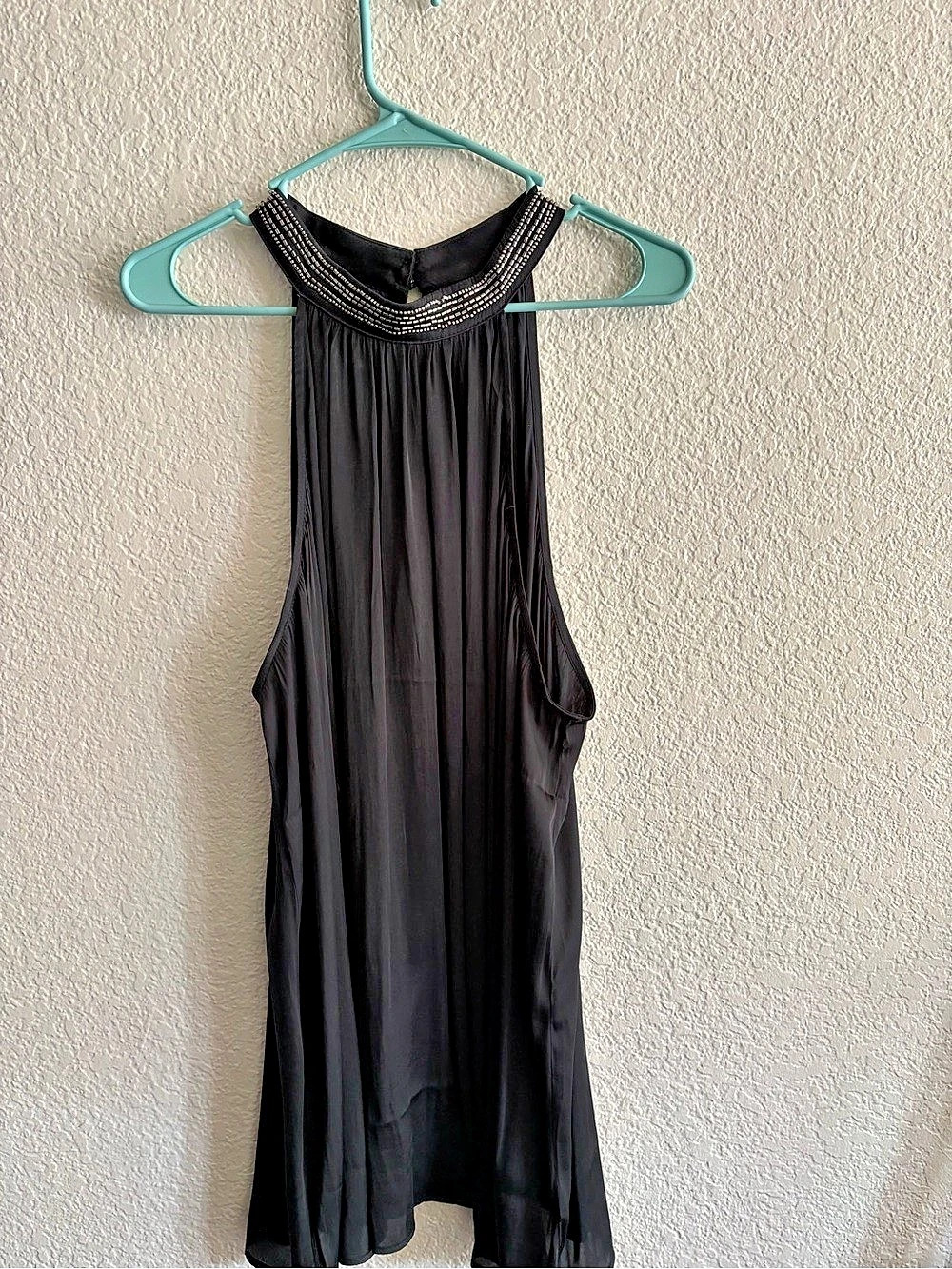 Torrid Black Satin Sheen Halter Top Size 3 Like New